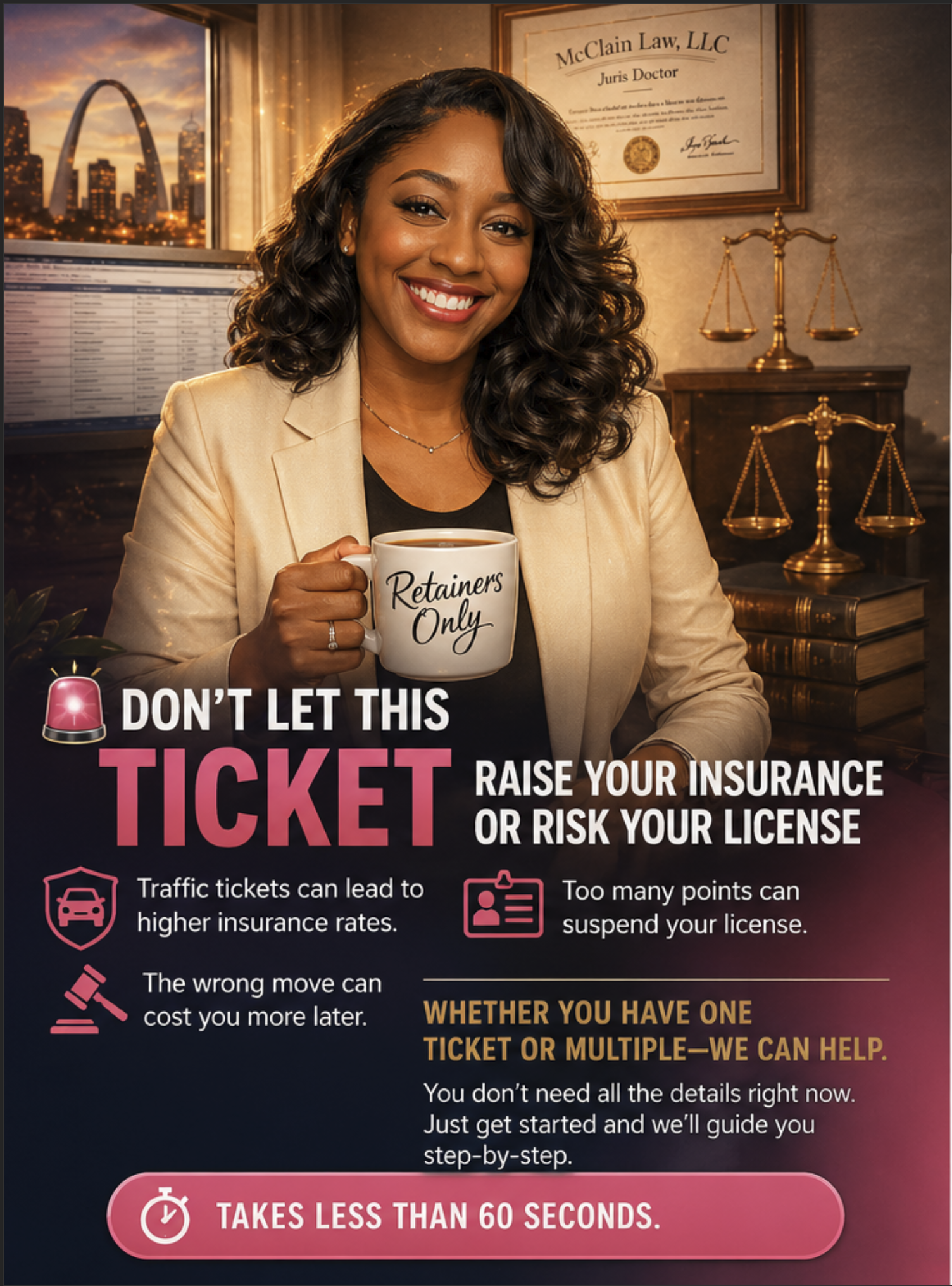 Traffic ticket audit visual for McClain Law
